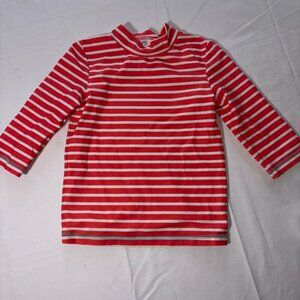 Mini Boden Long Sleeve Stripe Rash Guard Swim Shirt Size 5-6Y